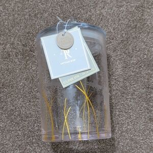 NWT Artisan Row Glass Jar with Gold Accents
